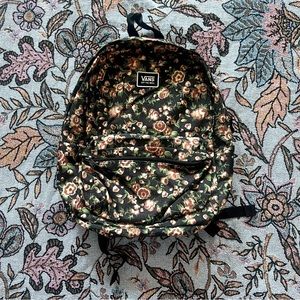 Vans black rose backpack